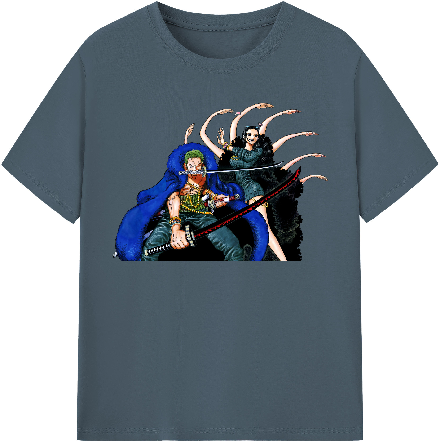 ワンピース ロロノア・ゾロ ONE PIECE Roronoa Zoro 綿100％半袖Tシャツ（フロントプリント）